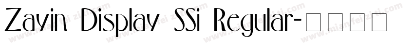 Zayin Display SSi Regular字体转换